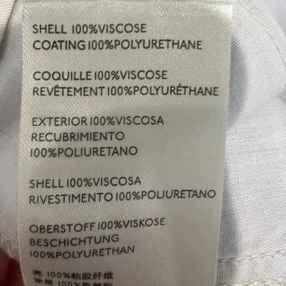 Free People Cream High-Waisted Trousers faux leather Sz 4 - Picture 7 of 9